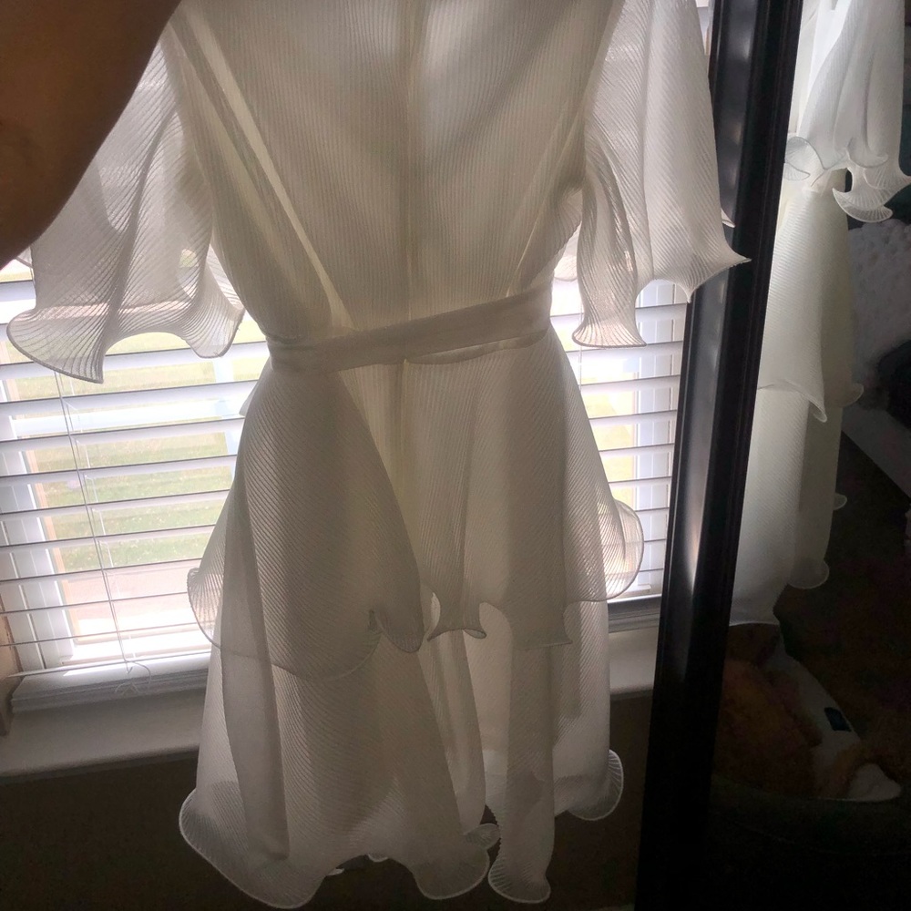 NWT white ruffle dress - Picture 10 of 11